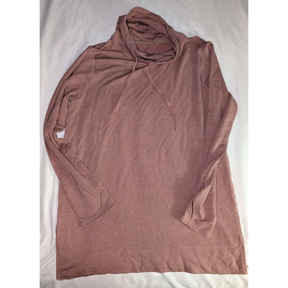 Cuddle Duds Women's Medium Ultracozy Heather Pink Cowl Neck Sweatshirt